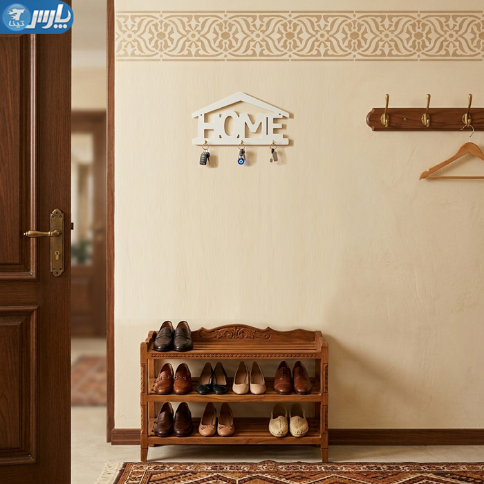 شلف جا کلیدی دیواری طرح Home