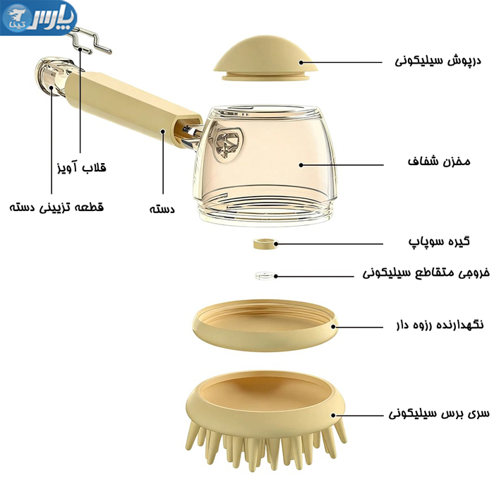 برس شستشو مخزن دار سگ و گربه