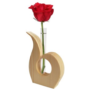 گلدان چوبی طرح لاله